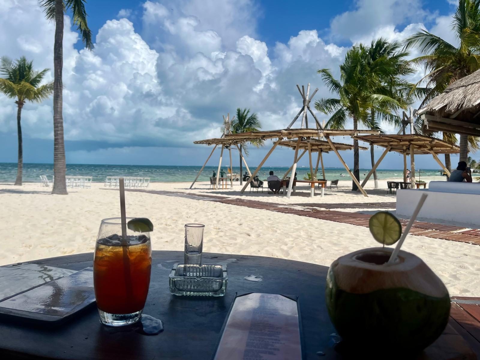 Drinks on the beach